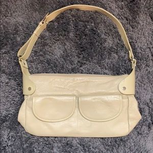 MAXX New York Large Cream Genuine Leather Bag 👜